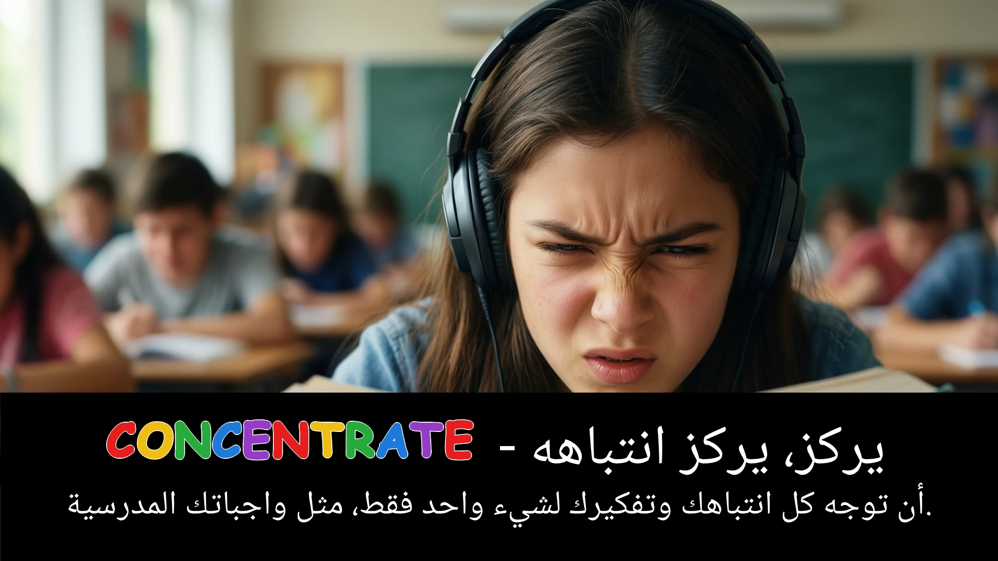 Arabic Illustration for concentrate